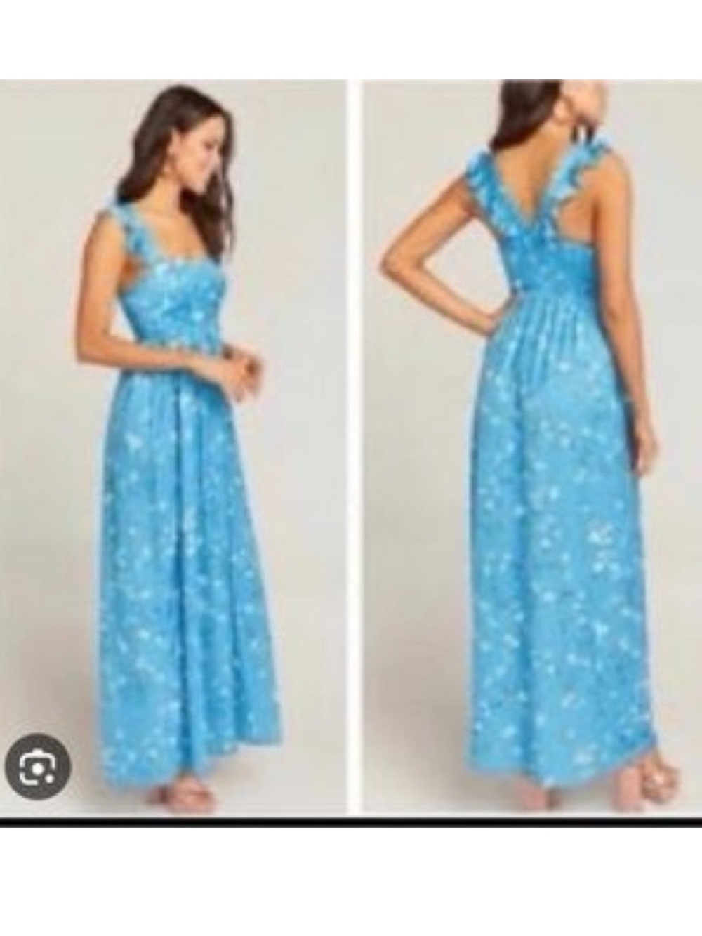 NWT Show Me Your Mumu Gemini Blue Floral Wide Leg Jumpsuit - Picture 3 of 11